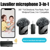 Noise Cancelling Wireless Clip-On Mic Rechargeable Lavalier For Podcast Vlogging Recording