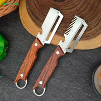☽3-In-1 Stainless Steel Vegetable Peeler With Bottle Opener Onion Slicer Shredder Multi-functional Kitchen Tools 1PCS