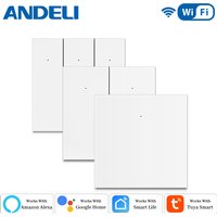 Smart Light Switch Push Button without Neutral Wire Tuya Smart Life App Control 2-Way Remote Compatible with Alexa Google Home