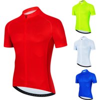Solid Color Summer Men Short Sleeves Cycling Jersey Polyeste Clothing Quick Dry MTB Bicycle Mallot Ciclismo Shirts Bike Clothes