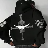 ONE PIECE New Hoodie Spring/Autumn Men's Casual Loose Printed Street Trend Harajuku Parent Child Pure Cotton Sweater Top