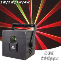 Laser Projector 1W 2W 3W 4W RGB Animation 3D Beam Stage Laser Lights Projector DJ Disco Bar Club Effect Party Dance Wedding Xmas
