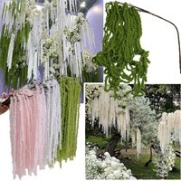 Multicolor Amaranthus Artificial Hanging Plant Ornament Yarn Hanging Long Tassel Flower Photo Props Accessories