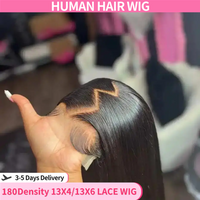 Brazilian Bone Straight 13x4 Transparent Lace Front Human Hair Wigs For Black Women 13x6 Lace Frontal Wig Pre Plucked Bling Hair