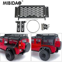 MIBIDAO Simulation Stainless Open Cover Folding Camping Table Board for TRX-4M Defender 1/18 RC Car Model Decoration Parts