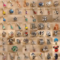New 925 Silver Princess, Donkey, Duck, Dress Pendant, Suitable for DIY Exquisite Jewelry Accessories with European Bracelets