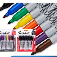 10pcs Colorful Permanent Markers, Durable Mark Pen, Ideal For Colorful Writing, Drawing, And Art Projects In Classroom, Office