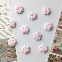 10pcs Refrigerator Magnets, Cartoon Cat Paw Shaped Fridge Magnets, Cute Decorative Fridge Magnets