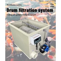 Fish Pond Water Treatment Machinery Micro Drum Filter Koi Pond Biological Filtration System Microfiltration Machine for Pond