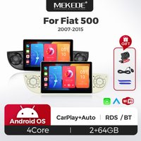 Autoradio Android 7 pouces pour FIAT 500 Abarth 2007 - 2015, CarPlay, GPS, écran de navigation, lecteur multimédia, vidéo, WIFI, audio
