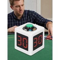 Poker Shot Clock with 1.4in Display 4 Sides Cube Timer 5-Level Brightness No Battery for Poker Casino Chess Tournament