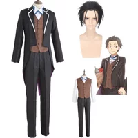 Anime Re:Life in A Different World From Zero Natsuki Subaru Cosplay Costume Wig Tailcoat Jacket Uniform Shirt Man Halloween Suit