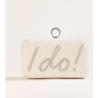 I Do Letter Evening Bags For Women Bridal Clutches Pearl Beading Wedding Party Purse Trendy Designer Chain Shoulder Handbag