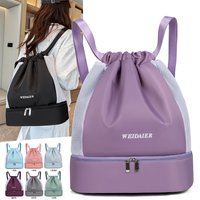 Large Waterproof Gym Backpack Sport Bag Basketball Soccer Hiking Camping with Shoes Compartment Fitness Travel Rucksack Black