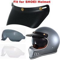 Rétro casque de Moto bord et lentille visière bouclier lunettes lunettes pare-soleil ombre visage ouvert casque de Moto Anti UV 3 bouton pression bord