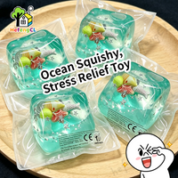 (HefengCL)Ocean Cube Squishy Squeeze Toys, Ocean‑Vibe Design, Soft Stress‑Relief Toys, Ideal Party Favors & Holiday Gifts