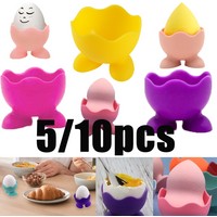 5/10Pcs Silicone Egg Cup Colorful Silicone Storage Rack Egg Poacher Cups Bracket Powder Puff Storage Rack Beauty Egg Tray Tools