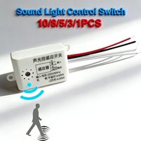 10-1PCS AC 220V Intelligent Sound Voice Sensor Auto Switch Sound Light Control Sensor Switch For Corridor Bath Warehouse Stair