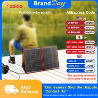 Dokio 18V 100W-300W Flexible Foldable Solar Panel 12V Controller Portable Solar Panel For Camping/Travel/RV