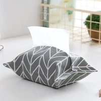 Cotton Linen Tissue Box Case Paper Box Table Napkin Holder Box Desktop Paper Holder Tissue Case Seat Type Car Tissue Box Cover