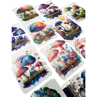 50Pcs Resealable Shape Mushroom Pouches Spice Powder Storage Bag 3.5G Smell Proof Mylar Pouch Seal Food Zipper Bags