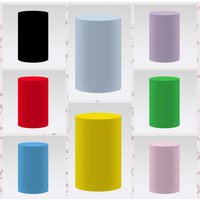 Purple And Pink Cylindrical Background Base Elastic Custom Solid Color Wedding Baby Shower Birthday Decoration Cake Table Props