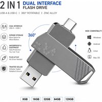 USB 2.0 Type C Flash Drive 128GB 64GB 32GB 16GB 8GB Pendrive High Speed Dual Memory Stick For Smartphone Laptop