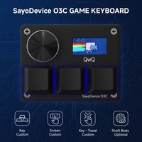 O3C Game Keyboard SayoDevice OSU O3C Rapid Trigger Hall Switches Magnetic Switches Keyboard Knob Screen Copy Paste Shotcut