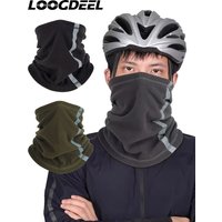 AliExpress LOOGDEEL Autumn Neckerchief Skiing Neck Cover Adjustable Warm Mask Polar Fleece Cycling Reflective Neck Warmer Multi Scarf