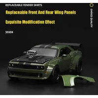 CCA 1:36 Dodge Challenger Alloy DIY Race Car - Detachable & Customizable Parts, Buildable Model Kit for Boys & Collectors