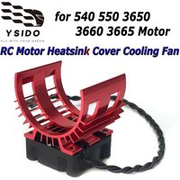 YSIDO Metal Cooling Fan Heat Sink Fan Cover for 1/10 1/12 RC Car Wltoys 124017 124016 RC Motor 3665 3660 3650 550 540 DIY Parts