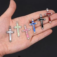 10 Pieces / New Religion Christ Alloy Jesus Cross Rosary Center Medallion. jesus mercy icon cross pendant