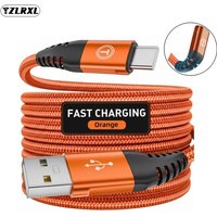 3A 30W USB A to Type C Fast Charge Cable Braid Tape Data Cord Charging Date Cable for iPhone 17/16 for Xiaomi Samsung Macbook