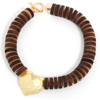 Fashion Statement Necklace Big Wood Beads&Heart Handmade for Women Trendy Party Jewelry