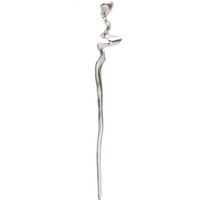 New Chinese Ancient Hairpin High Quality Black Silver Hair Stick Elegant Cool Hairpin for Girl Female Hair Ornament Styling Tool