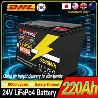 LIFEPO4🌹 24V 32700 220AH Battery Is Integrated with BMS 220A for RV Solar External Rechargeable Network Lithium Iron Phosphate