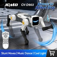 JCMO Intelligent AI RC Robot Dog Voice Dialogue Magic Stunt Flip Moves Singing Dancing Smart Machine Dog for Kids Toys New