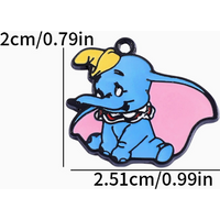 10 pcs Cartoon Animal Cat Elephant Dog Charm Pendants Enamel Craft, Perfect for DIY Earrings, Bracelets, Neck