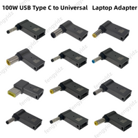 100W USB Type C Fast Charging Adapter Plug Connector Universal USB C Laptop Charger Converter for Dell Asus Hp Acer Lenovo
