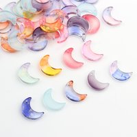 10*15mm Moon Rainbow Crystal Glass Loose Beads Charms 10pcs/Lots For Earrings Jewelry Making Diy Bulk Items