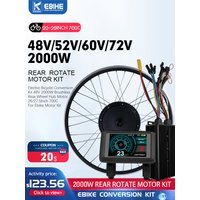 AliExpress 48V/52V/60V/72V 2000W MTX Rim Electric Bike Conversion Kit Rear Brushless Hub Motor Wheel 26/27.5inch 700C for EBIKE Motor Kit