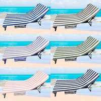 1Pc Soft Microfiber Beach Chair Towel Cover Side Storage Pocket Sun Bath Lounge Chair Cover Pool Outdoor Furniture Protector