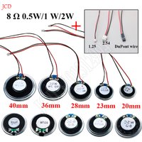 2x 8 32 Ohms 8R 32R 0.5W 1W 2W Diameter 20 23 26 28 30 32 36 40 50 MM Ultra-thin Speaker W/ MX XH DuPont Line 1.25 2.54 Terminal