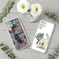 Dr.STONE Phone Case For Samsung S26, S25,S24,S21,S22,S23,S30,Ultra,Plus,5G,Transparent Cover