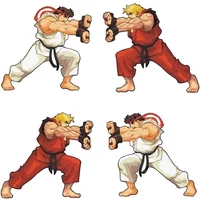 19cmx17cm Car Stickers - Arcade Game Ryu Ken Masters Funny Creative Decals Auto Scratch Cover Tuning Styling Street Art Car Deca
