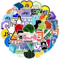 10/25/50pcs Programming Geek Java Graffiti Stickers for DIY Scrapbooking Phone Suitcase Laptop Guitar Helmet Water Bottle