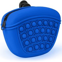 Silicone Dog Treat Bag Portable Pet Training Snack Pouch Anti‑Slip Bubble Design Outdoor Walking Dog Food Storage Waist Bag