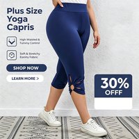 Women's plus Size Stretch Leggings Summer Elastic Waist Seamless Casual Capri Pants Short Length Essential Leggins for Mujer
