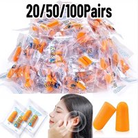 20/50/100Pairs Separately Packaged Noise Reduction Protection Sound Insulation Ear Plugs For Sleep Study Travel Ear Plugs