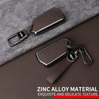Metal Leather Car Key Case Cover For VW Volkseagen Golf 8 MK8 ID.3 ID.4 Cupra Skoda Octavia A8 SEAT Leon MK4 Formentor Tarraco
